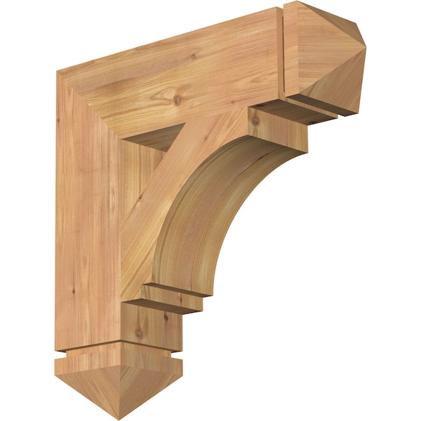 Ekena Millwork Imperial Arts & Crafts Smooth Bracket, Western Red Cedar, 5 1/2"W x 22"D x 22"H BKT06X22X22IMP03SWR - main